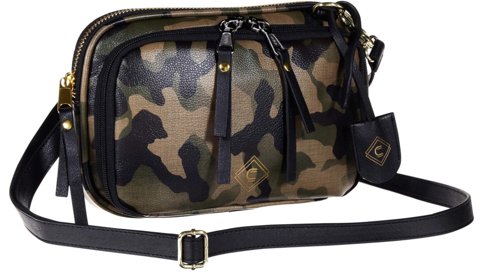 Girls With Guns Tomboy Clutch Purse, Lockable Concealed Carry, Ambidextrous, Camo, 10 in x 6.5 in x 2 in, 90-90