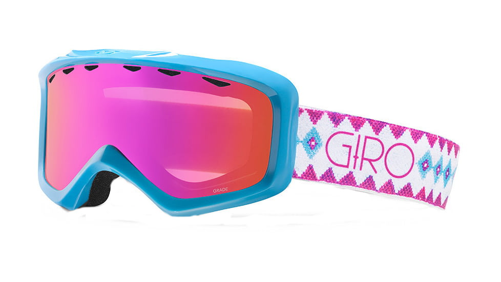 Giro Grade Goggle - Kid's-White/Aqua Beaded-Amber Pink