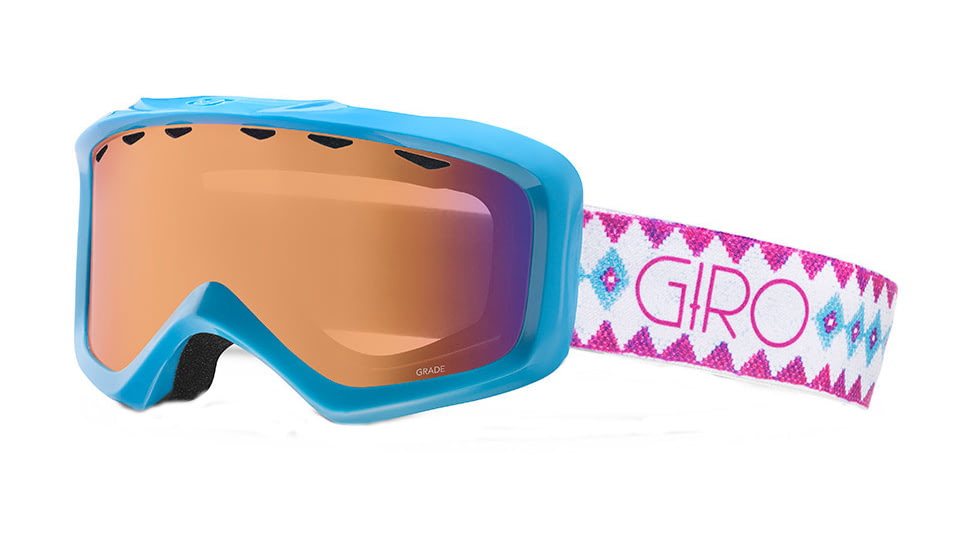 Giro Grade Goggle - Kid's-White/Aqua Beaded-Persimmon Boost