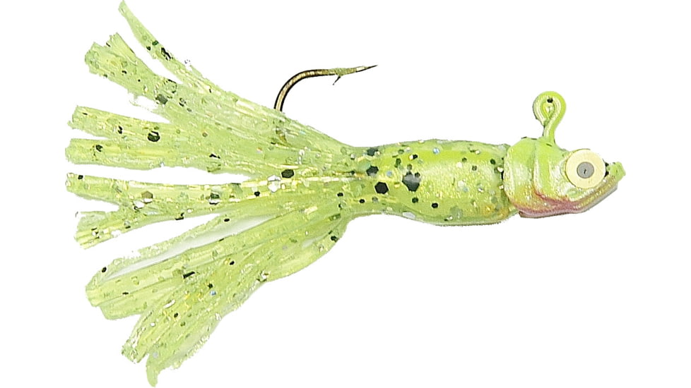 Gitzit Little Tough Guy Jig 1 1/2in, 1/16oz, 2/Pack, Chartreuse, Hook Size 6, 17163