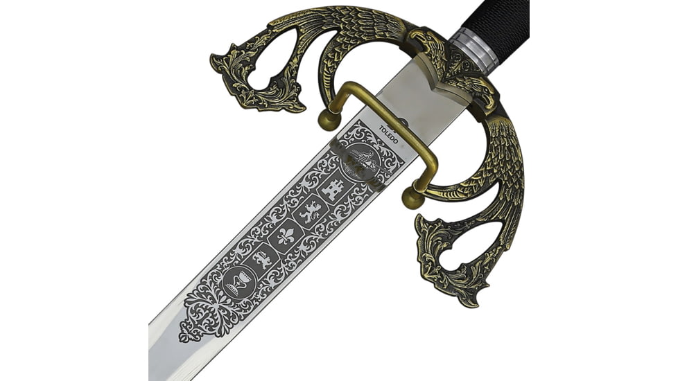Gladius Brass Crusader Sword, 40.25in Overall, 32in Satin Stainless Blade, Wire Wrapped Handle, 3110