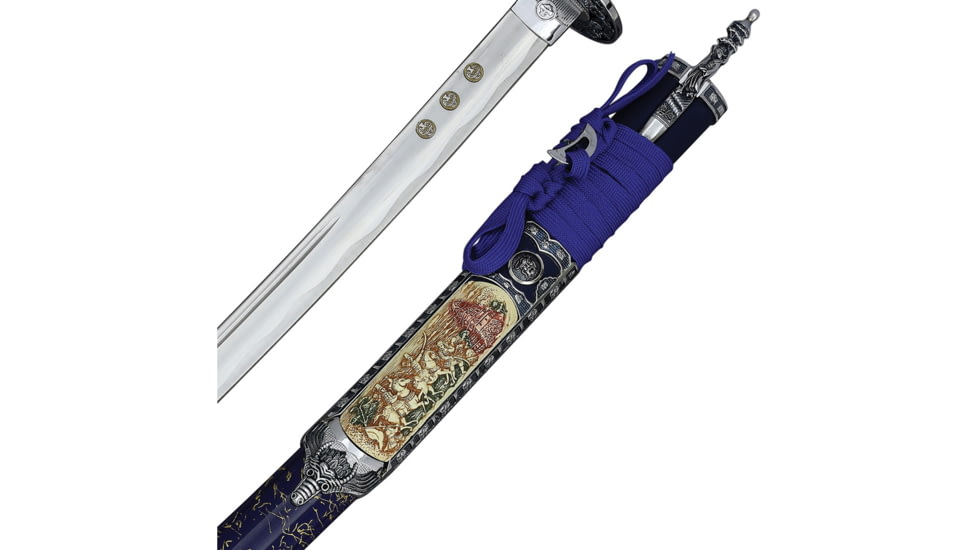 Gladius Date Katana, 38.5in Overall, 27.5in Stainless Blade, Carved wooden Handle, 114