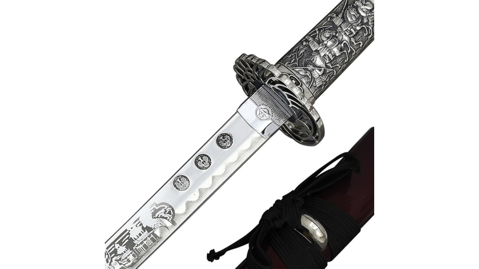 Gladius Katana Silver Engraved