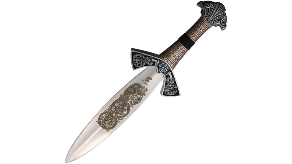 Gladius Viking Dagger, 13.5in Overall, 8in Satin Unsharpened Stainless Dagger Blade, Gray Metal Alloy Handle, 506