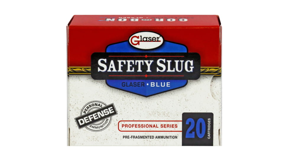 Glaser Ammo Blue .380 ACP, 70 grain, 20 Rounds Pistol Ammo, GL0060020