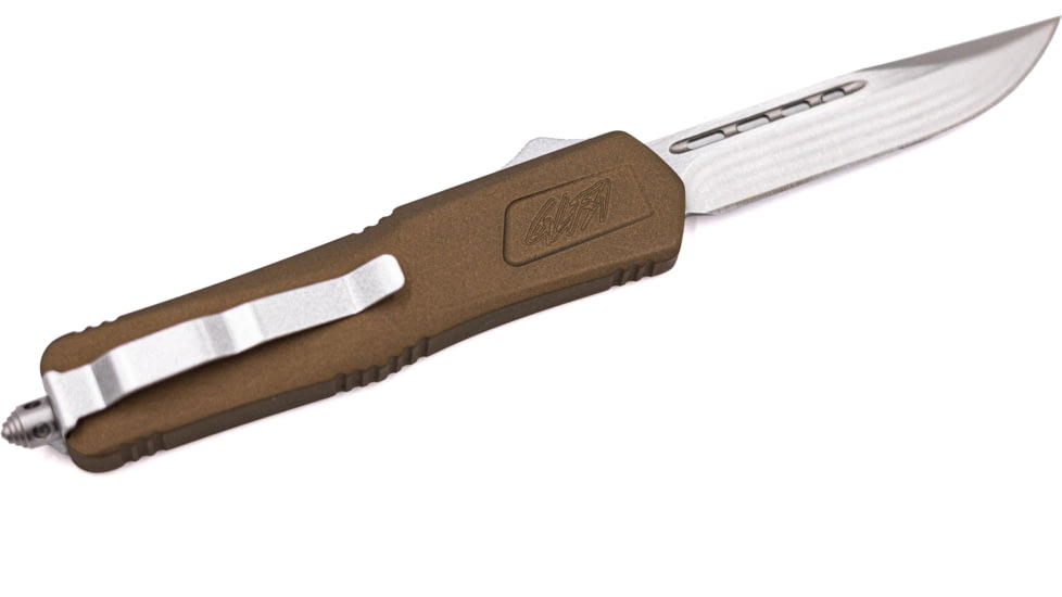 GLFA Smooth Spring Assisted OTF Knife, Smooth Blade, Bronze, 7", GL-KSM-SMT BRZ