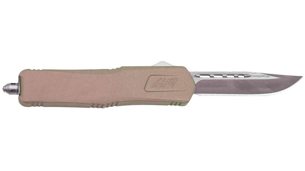 GLFA Smooth Spring Assisted OTF Knife, Smooth Blade, Flat Dark Earth, 8", GL-KMD-SMT FDE