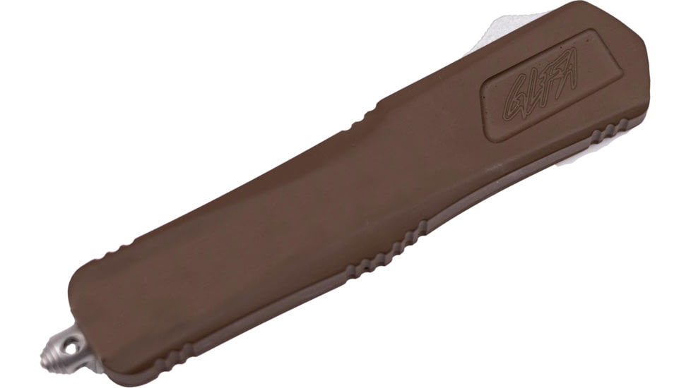 GLFA Spring Assisted OTF Knife, Serrated Blade, Buck Brown, 7", GL-KSM-SRT BUK