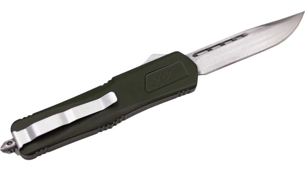 GLFA Spring Assisted OTF Knife, Serrated Blade, OD Green, 8", GL-KMD-SRT ODG