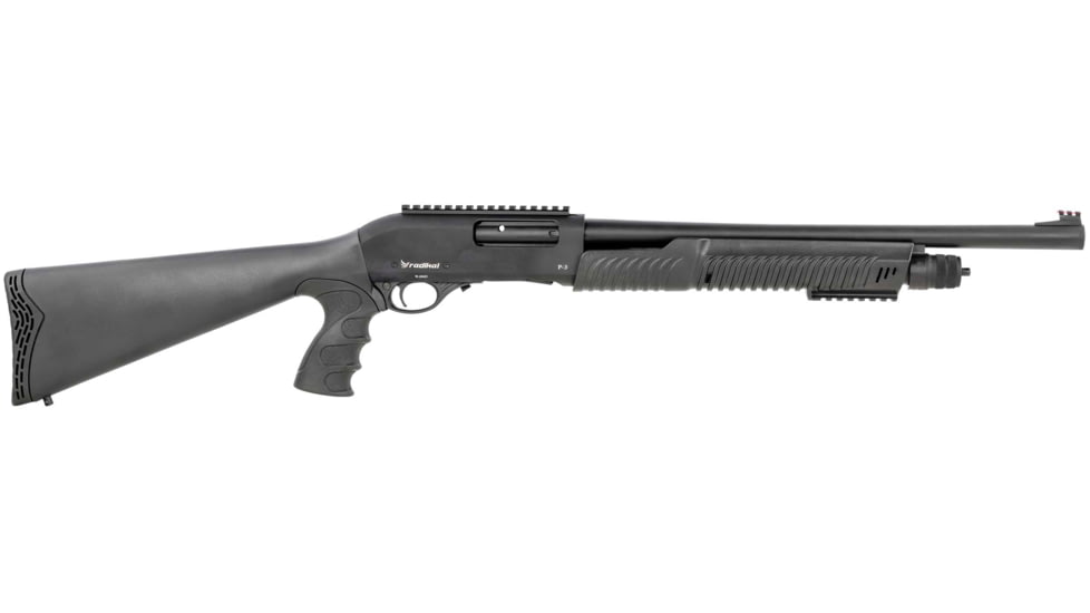 Global Defense P-3 Tactical Pump Action Shotgun, 12 Gauge, 19 in barrel, 4 Round, P3-FRRMPG