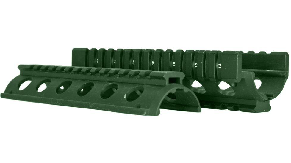 Global Military Gear AR15/M4 Aluminum Quad Rail - OD Green GM-QR1-OD