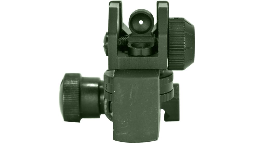 Global Military Gear A2 Style Sights, AR15/M4, Rear Sight Only, OD Green, GM-RS1-OD