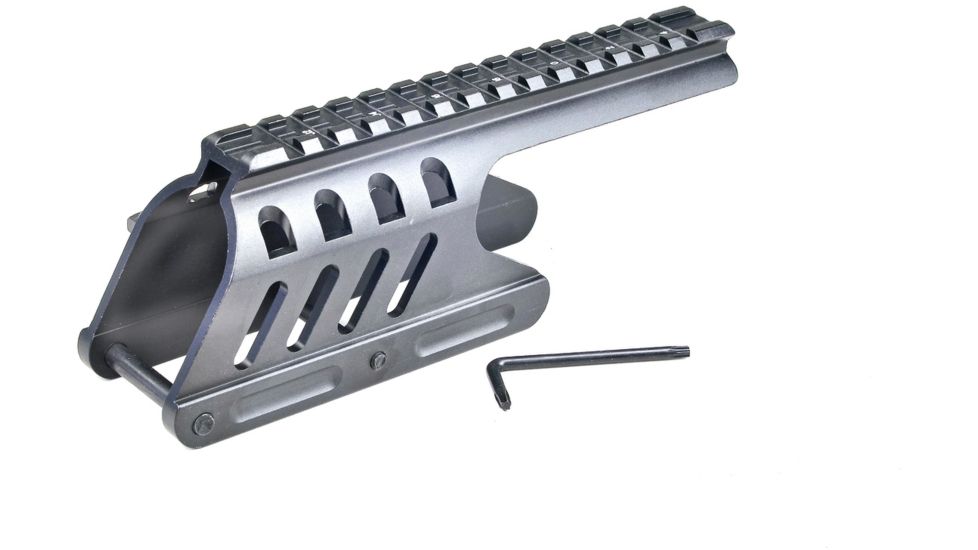 Global Military Gear Remington 870 Dual Weaver/Picatiny Saddle Mount w/Shot-Shell Carrier GM-RPSM