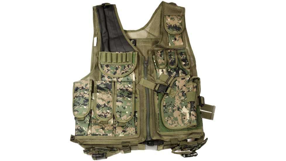 Global Military Gear Tactical Vest - Woodland Digital