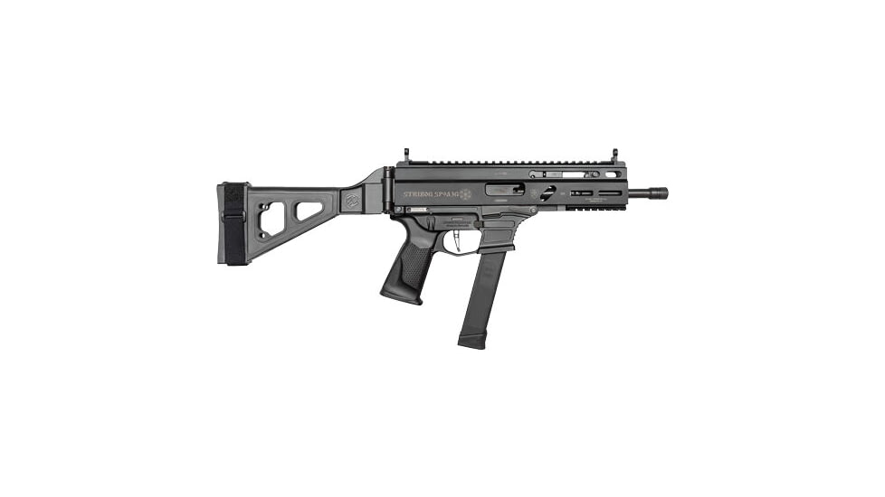 Global Ordnance Grand Power Stribog SP9A3G Semi Auto Pistol with Brace, 9mm Luger, 8 in Barrel