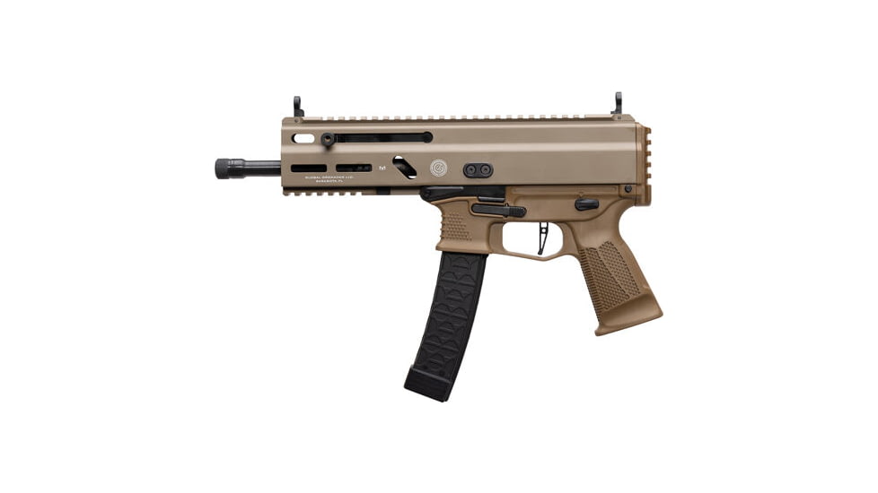 Global Ordnance Grand Power Stribog SP9A1 Semi Auto Pistol, 9mm Luger, 8 in Barrel