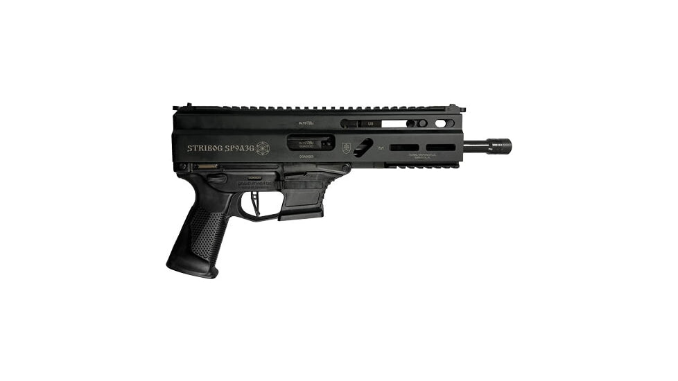 Global Ordnance Grand Power Stribog SP9A3G Semi Auto Pistol, 9mm Luger, 8 in Barrel