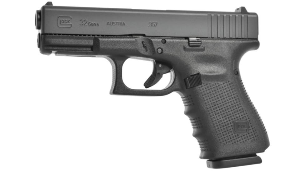 Glock 32 Gen4 Pistol, .357 SIG, 4.01in barrel, polymer frame, integrated polymer grip, recoil operated semi-automatic, fixed, white dot front, white square U rear, 13 round magazine, G32 Gen4-FRRMPG