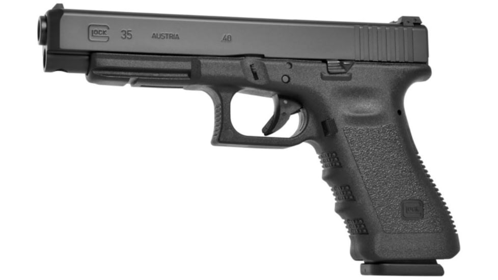 Glock 35 Pistol, .40 S&amp;W, 5.31in barrel, polymer frame, integrated polymer grip, recoil operated semi-automatic, fixed, white dot front, adj. rear, 15 round magazine, G35-FRRMPG
