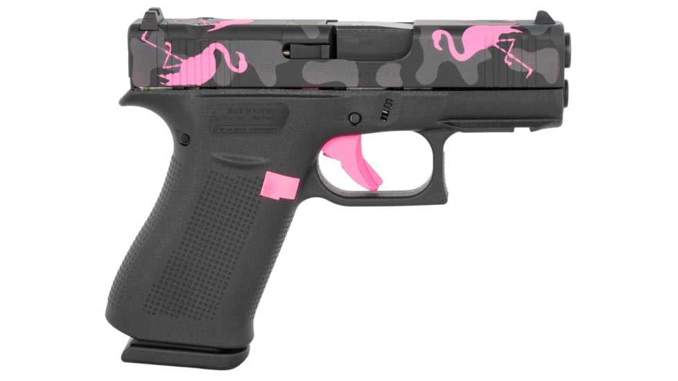 Glock 43X MOS Pistol, 9mm Luger, 3.41 in barrel, Black w/Pink Accents, 10 Round Magazine, PX4350204FRMOSMM-FRRMPG
