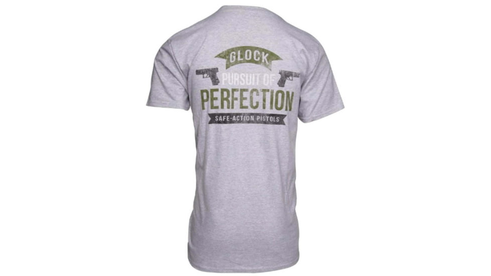 Glock AA75121 Pursuit Of Perfection Gray 2XL Short Sleeve