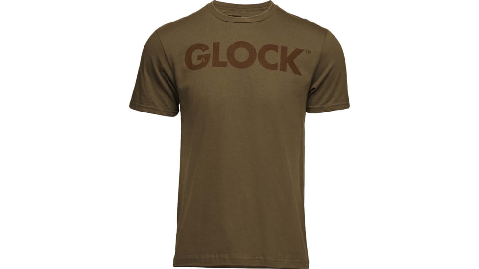 Glock Caliber Tee, Coyote Ringspun Cotton, Short Sleeve, Large, AP96202