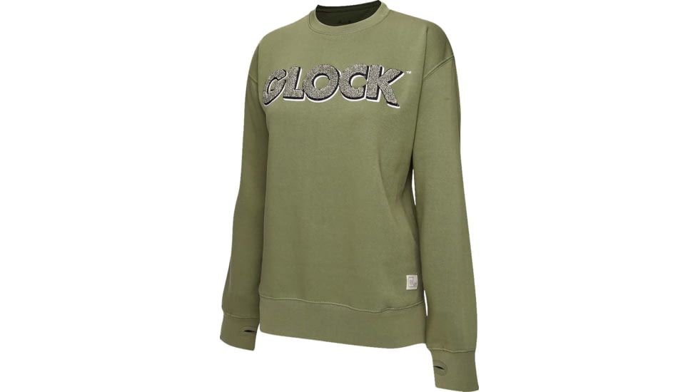 Glock Crewneck Raglan Fleece, Olive Cotton/Polyester, Long Sleeve, 2XL, AP96264