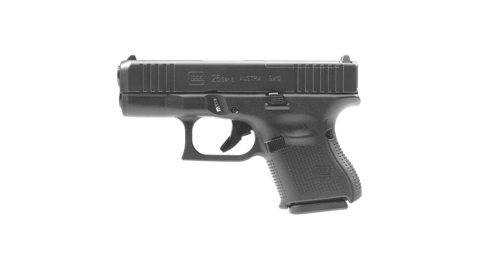 Glock 26 MOS Gen 5 9mm Semi Auto Pistol, 9mm Luger, 3.43 in Barrel