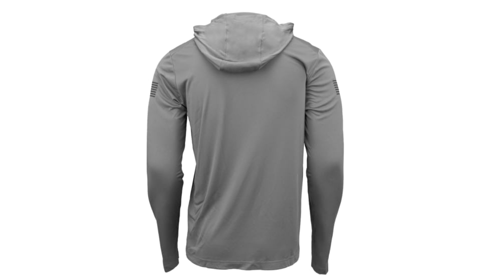 Glock Hooded Performance Long Sleeve Shirt Med Grey