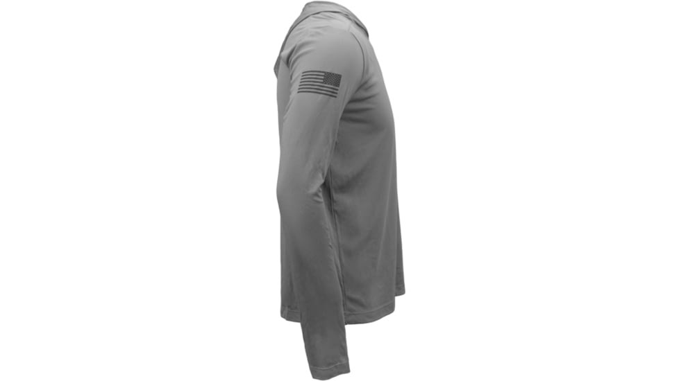 Glock Hooded Performance Long Sleeve Shirt Med Grey