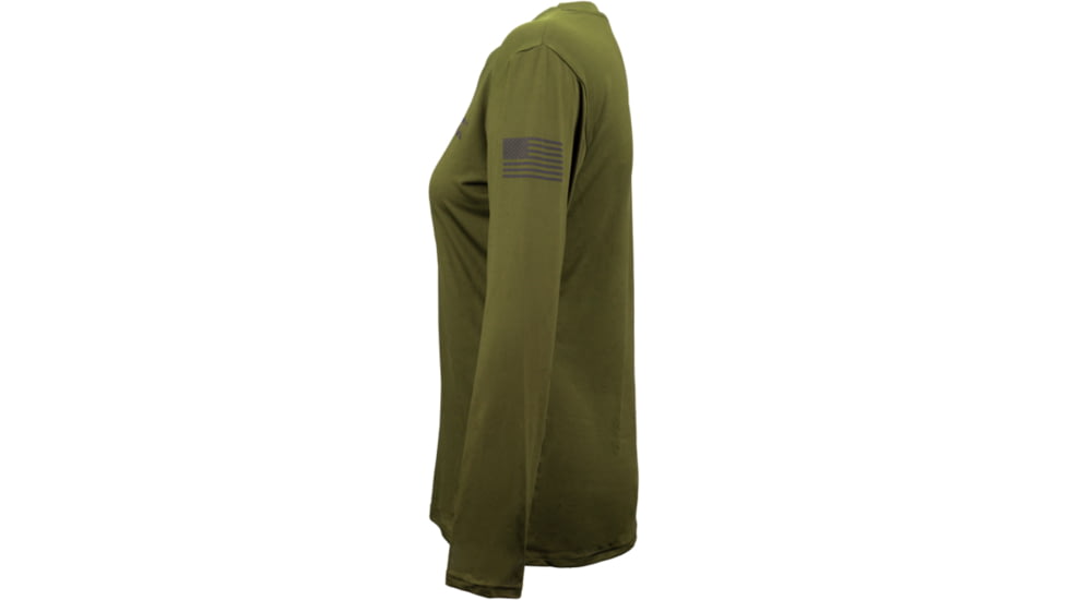 Glock Ladies Performance Long Sleeve Shirt Med Military Grn