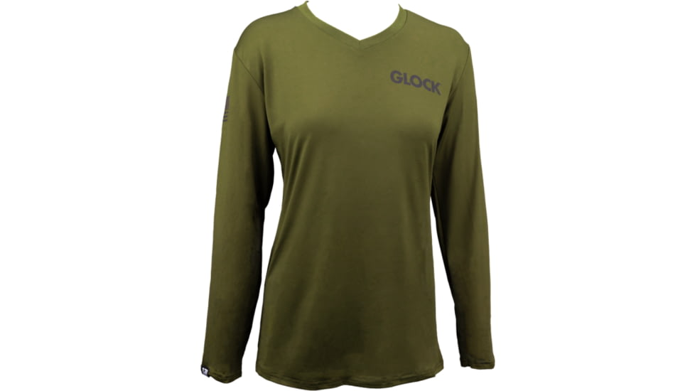 Glock Ladies Performance Long Sleeve Shirt Med Military Grn