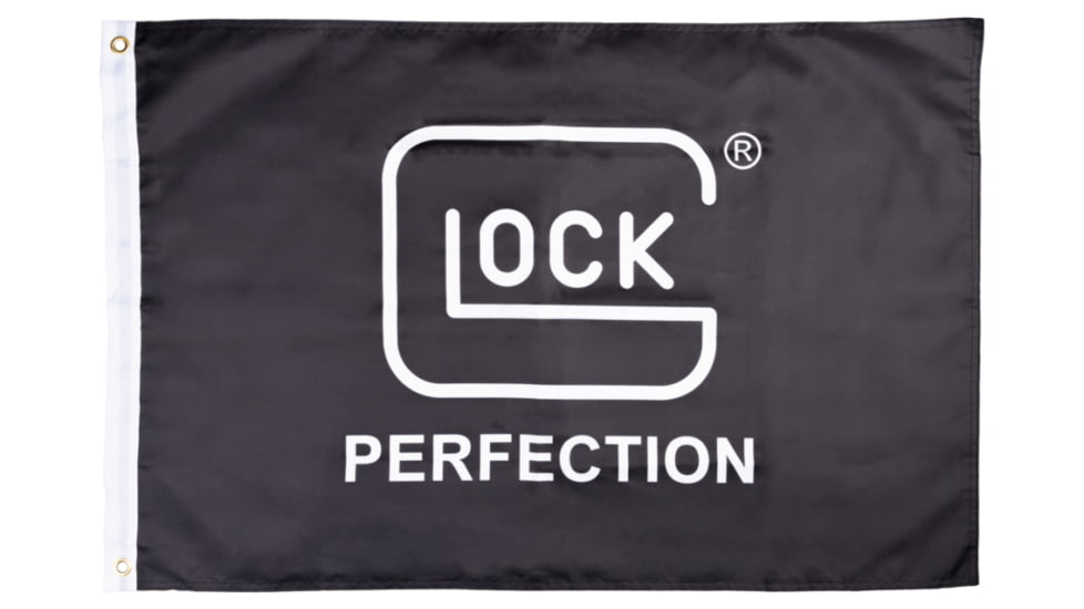 Glock Perfection Flag, 3X2, Polyester Material, Black and White
