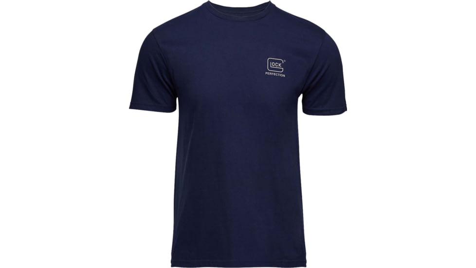 Glock Glock Strong Tee, Navy Ringspun Cotton, Short Sleeve, Large, AP96195