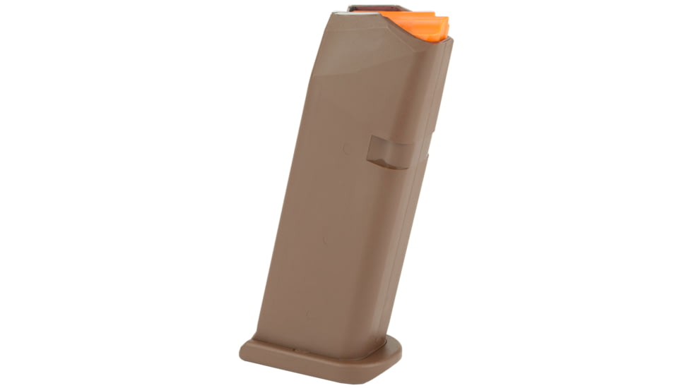 Glock G19/26 Gen5 9mm Luger 15 Round Factory Pistol Magazine, Flat Dark Earth, 1 Pack, 47461