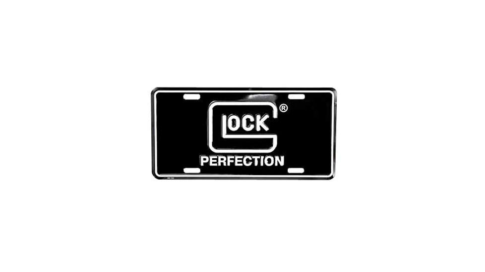 Glock Perfection License Plate, BLK/WHITE, GLAS00042