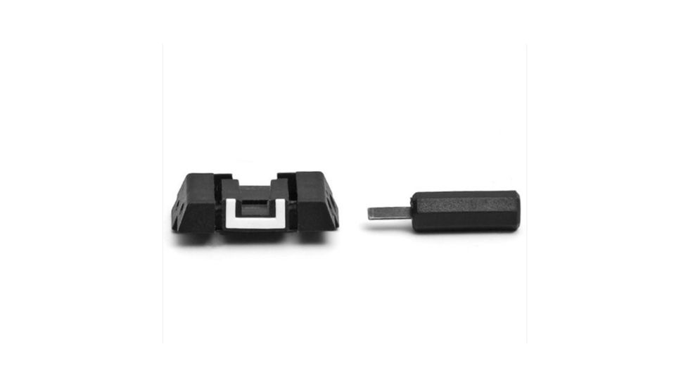 Glock SP05977 and ST06635 Adjustable Rear Sight, White Outline, w/Screwdriver, Polymer, Black GLK5977