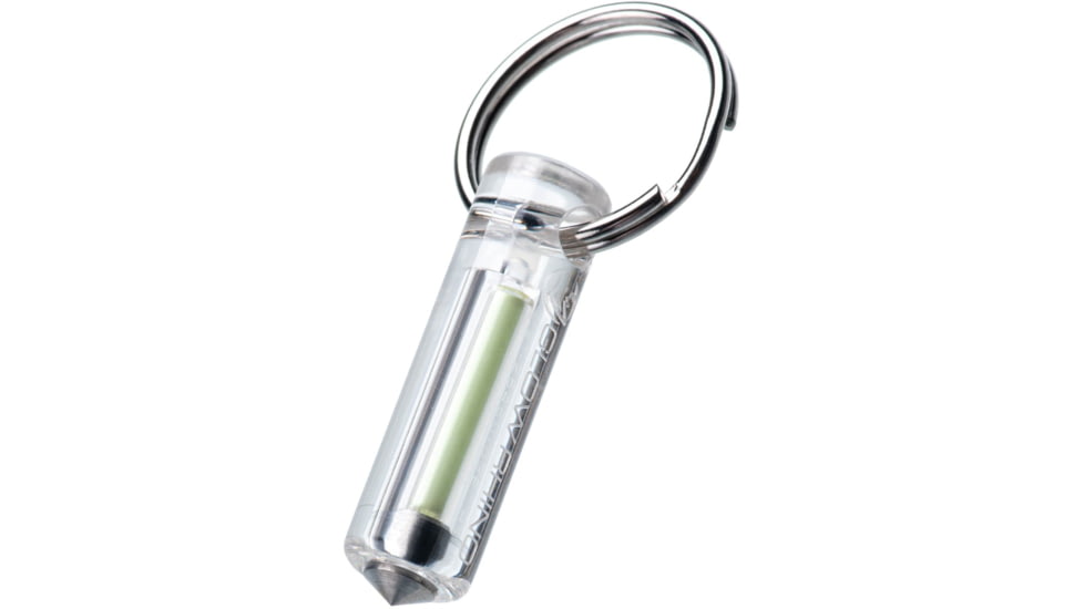 Glow Rhino Ember Glow Fob, Clear Plastic with Green Tritium, EMBER-001-XG