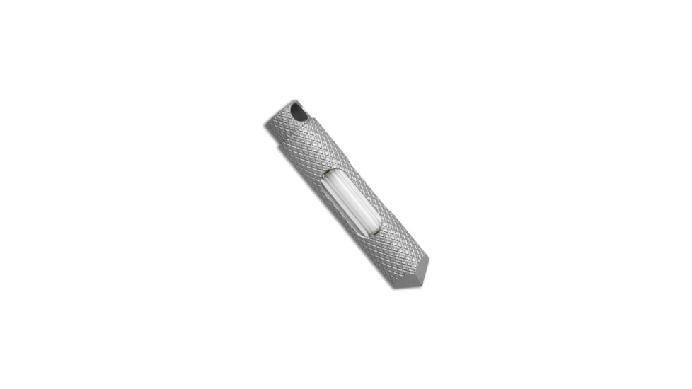 Glow Rhino Glow Rhino Knurled Titanium Nitride Green Tritium Glow Fob 1.5" Silver, adult, BHQ-232220