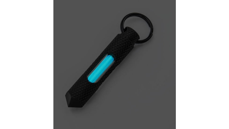 Glow Rhino Knurled Steel Glow Fob Blue, GLRFB002MBXB
