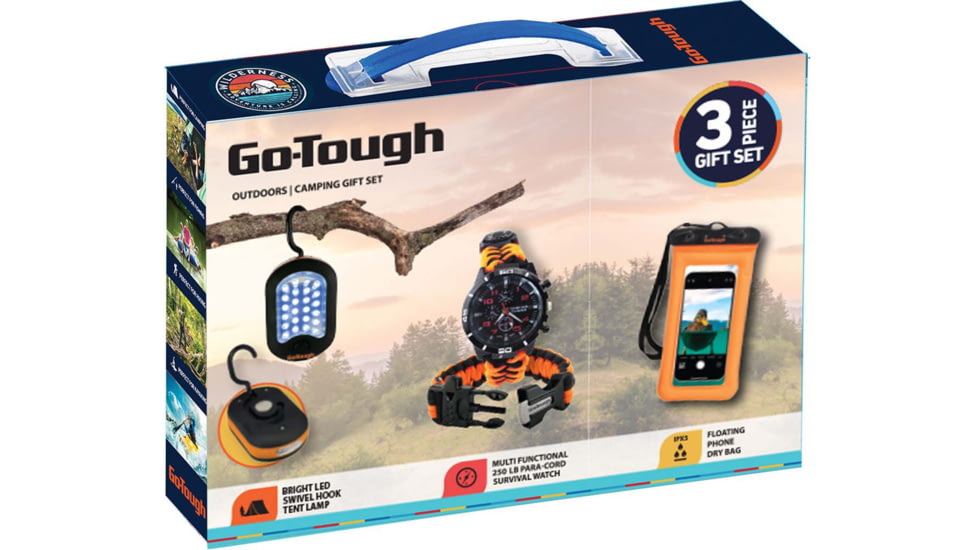 Go-Tough 3 Piece Camping Gift Set - Watch, Tent Lantern, Phone Case, Multicolor, Small, GT7005
