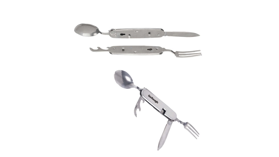 Go-Tough 4 Piece Camping Gift Set - Monocular, Dry Bag, Watch, Fork/Spoon/Knife, Multicolor, Small, GT7000