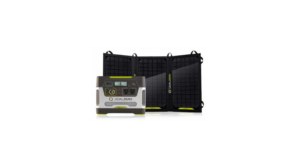 Goal Zero Yeti Solar Generator, 400 Solar Generator Kit with 2 x Nomad 20 43007