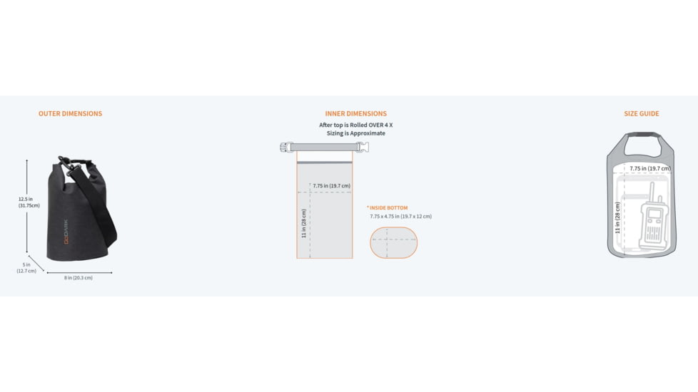 GoDark Faraday Dry Bag, 5L, Charcoal, FDB05