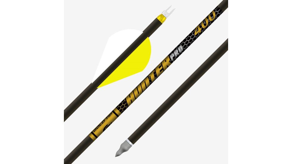 Gold Tip Hunter Pro Arrow 300 4 Fletch, Black, Pack of 6, HPRO300A2746