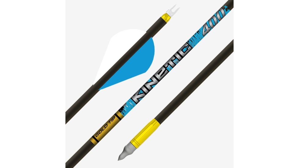 Gold Tip Kinetic KAOS, 500 2.75 inch 4 Fletch Vanes, 1/2dz, KAOS500A2746