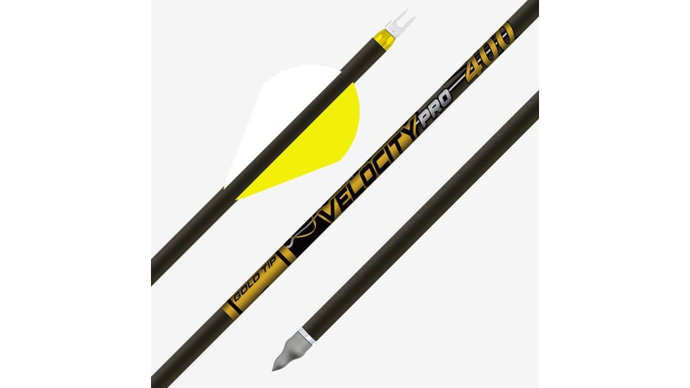 Gold Tip Velocity Pro Arrow 340 Raptor Vane, Black, Pack of 6, VELPRO340A26