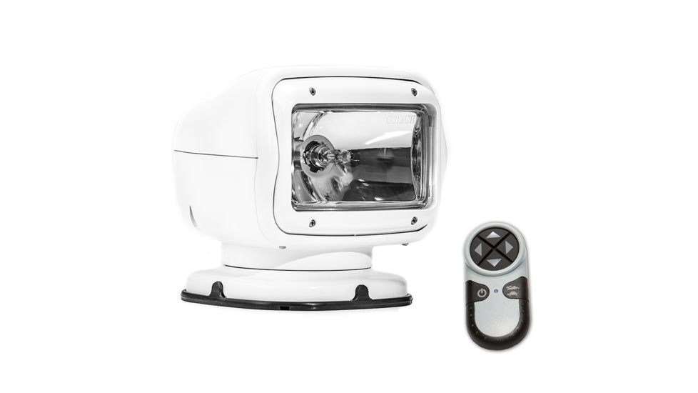 GoLight 2000GT White Halogen 225,000 Candela Searchlight w/ Wireless Handheld Remote, White, 2000GT