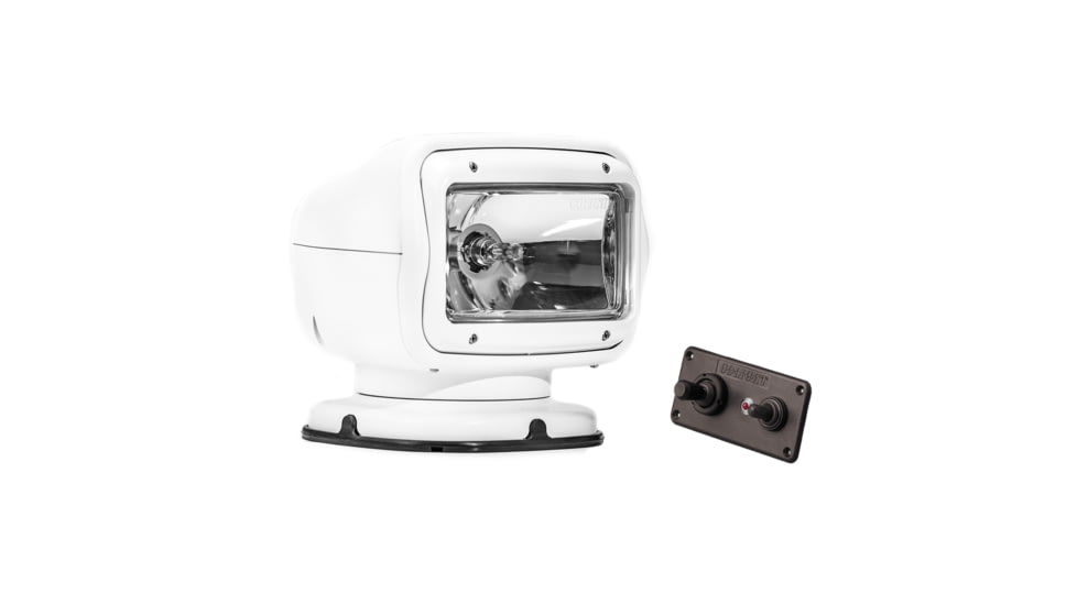 GoLight Radioray Halogen Searchlight With Hardwired Dash-Mount Remote, White, 2020GT