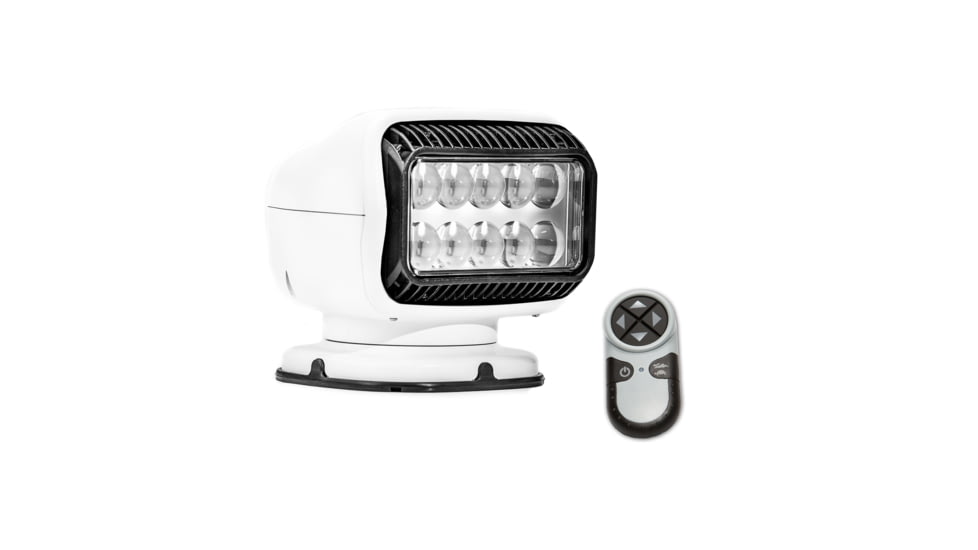 GoLight Radioray GT Series LED Permanent Mount Searchlight w/ Wireless Handheld Remote, White, 20004GT